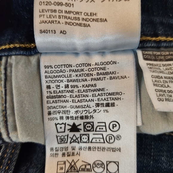 Levis Womens 515 Boot Cut Dark Wash Denim Blue Jeans Size 6 W28 L32 - Picture 4 of 8